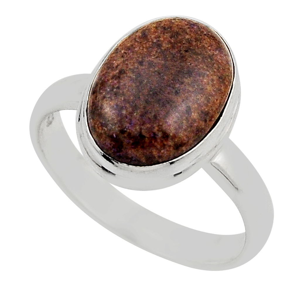 925 silver 5.32cts solitaire black honduran matrix opal oval ring size 9 y90357