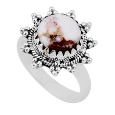 925 silver 5.10cts solitaire bronze wild horse magnesite ring size 7.5 n30633