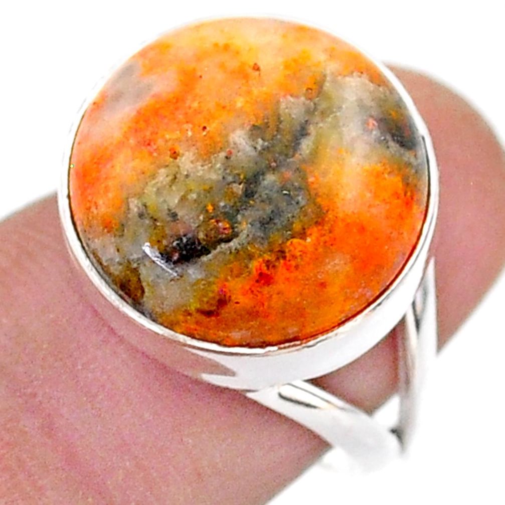 925 silver 13.15cts solitaire bumble bee australian jasper ring size 7 t63008