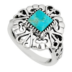 925 silver 3.05cts solitaire green arizona mohave turquoise ring size 8.5 y73611
