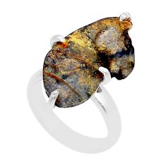 925 silver 8.72cts solitaire natural boulder opal carving ring size 5 u67113