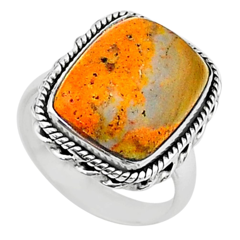 925 silver solitaire natural bumble bee australian jasper ring size 8 t15426