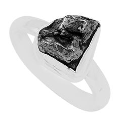 6.06cts 925 silver solitaire natural campo del cielo fancy ring size 8 u63895