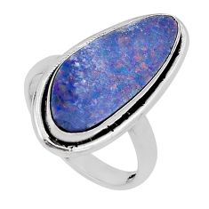 925 silver 5.70cts solitaire natural doublet opal australian ring size 7 n35174