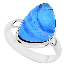 925 silver 5.54cts solitaire natural doublet opal australian ring size 8 t3404