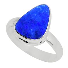 925 silver 4.12cts solitaire natural doublet opal australian ring size 9 y7406