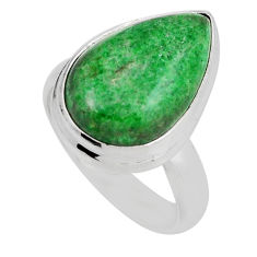 925 silver 9.32cts solitaire natural green maw sit sit pear ring size 6 y54304