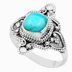 925 silver 2.44cts solitaire natural green peruvian amazonite ring size 8 t27111