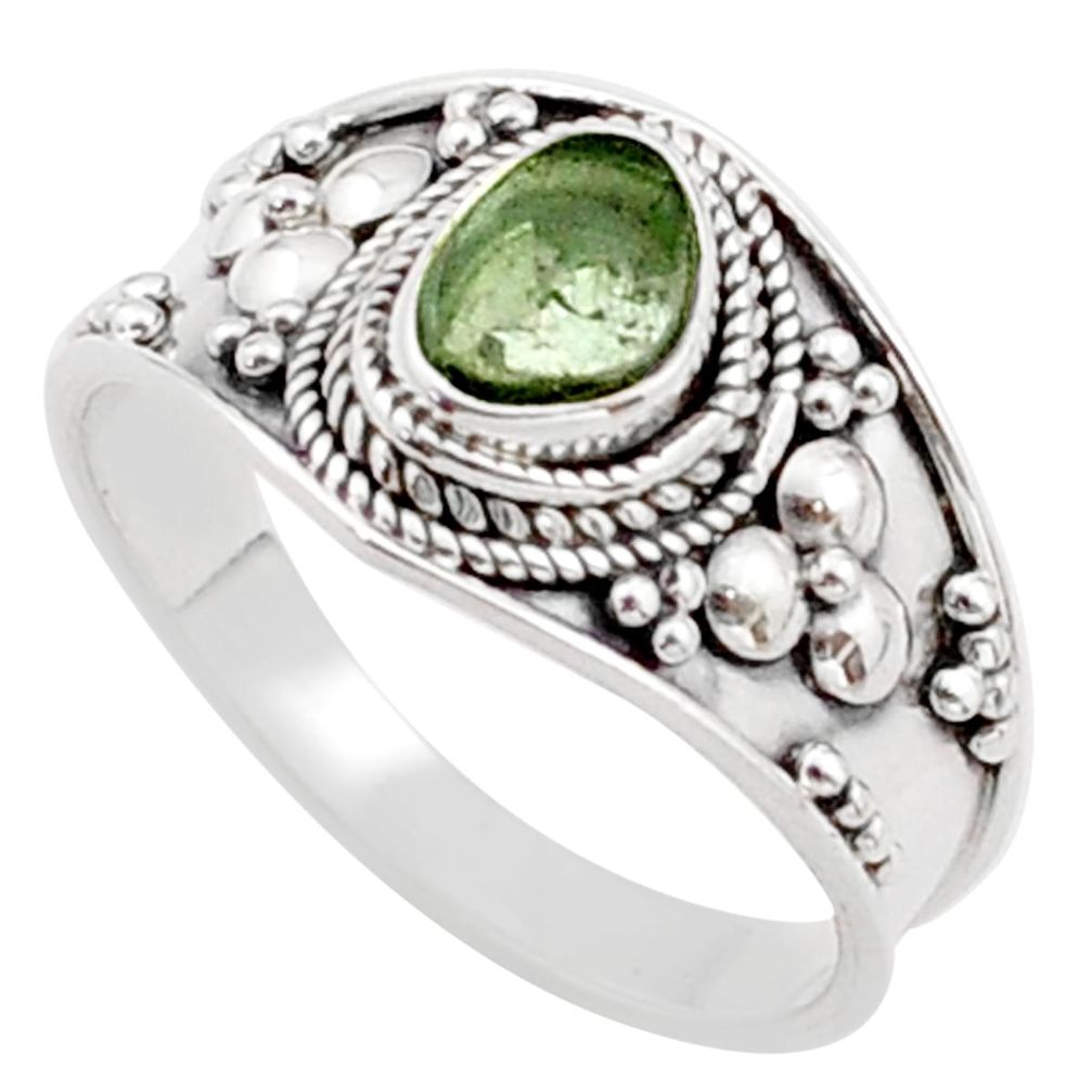 925 silver 1.47cts solitaire natural green tourmaline ring jewelry size 8 t63033