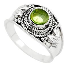 925 silver 1.21cts solitaire natural green tourmaline ring size 7 t63058