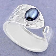 925 silver 1.47cts solitaire natural hematite adjustable ring size 6.5 t47329