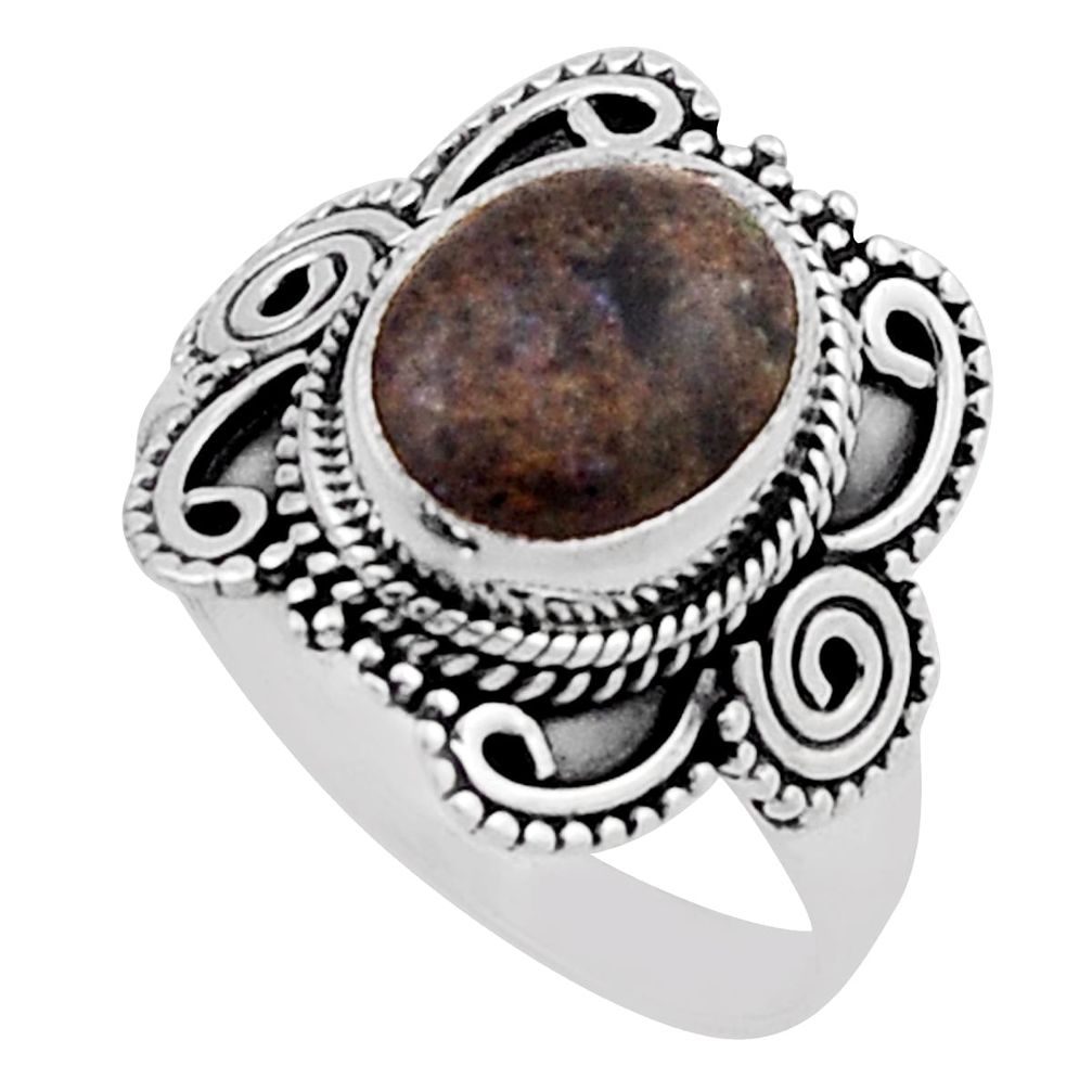 925 silver 4.05cts solitaire natural honduran matrix opal ring size 7.5 n12891