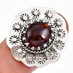 925 silver 5.17cts solitaire natural mexican fire agate oval ring size 7.5 y4092