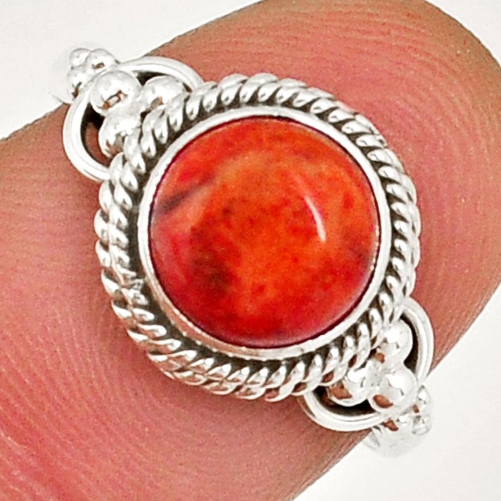 925 silver 3.30cts solitaire natural mojave turquoise round ring size 7 y4620