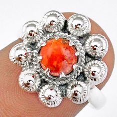 Clearance Sale- 925 silver 1.03cts solitaire natural orange mojave turquoise ring size 6 u7723