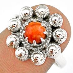 Clearance Sale- 925 silver 1.09cts solitaire natural orange mojave turquoise ring size 7 u7728