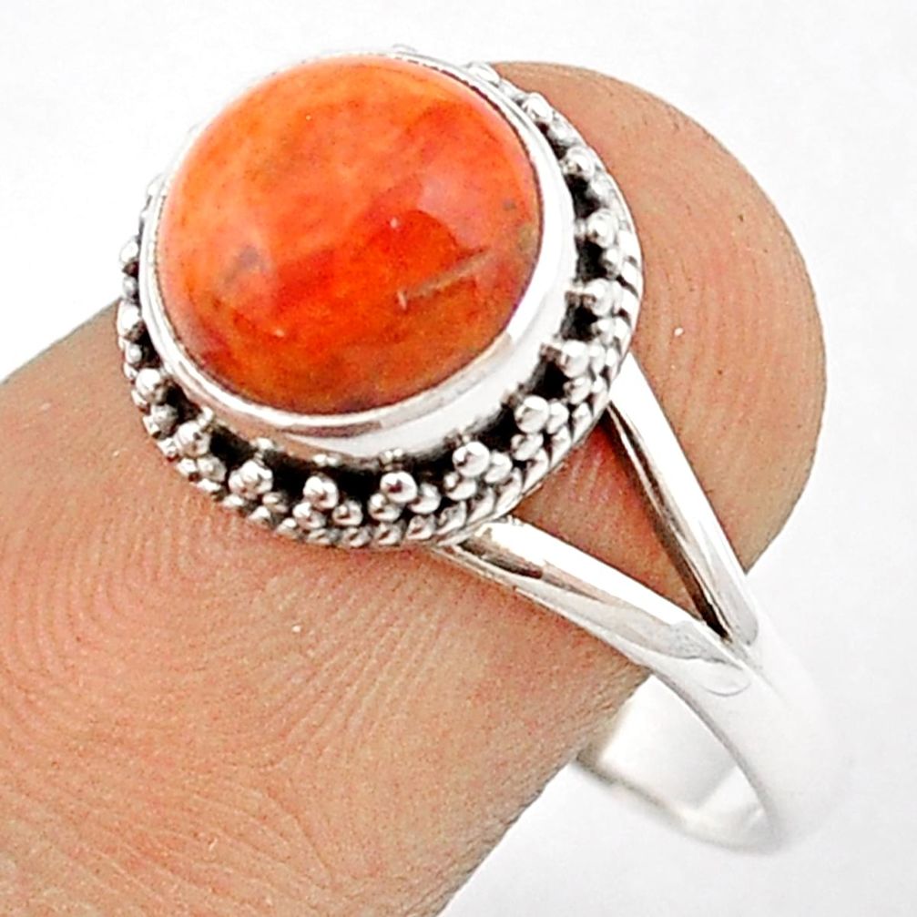 ts solitaire natural orange mojave turquoise ring size 9 u29030