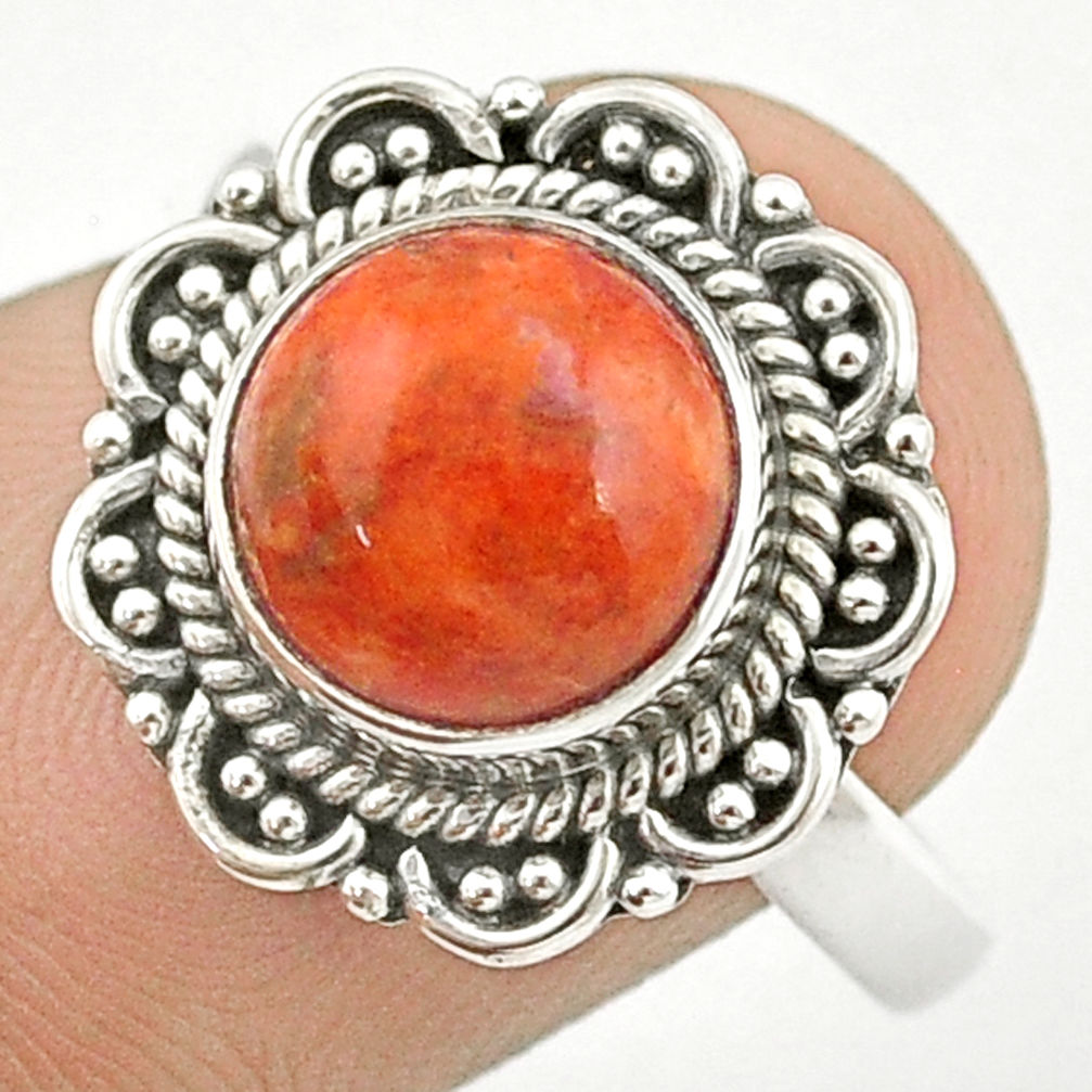 ts solitaire natural orange mojave turquoise ring size 9 u29119