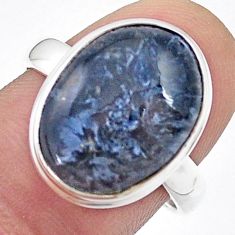 925 silver 10.01cts solitaire natural pietersite (african) ring size 8 u47972