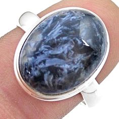 925 silver 10.03cts solitaire natural pietersite (african) ring size 8.5 u47977