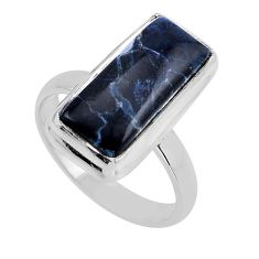 925 silver 7.00cts solitaire natural pietersite (african) ring size 8.5 y82303
