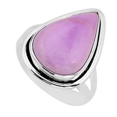 925 silver 10.55cts solitaire natural purple phosphosiderite ring size 8 y72200
