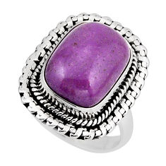 925 silver 6.95cts solitaire natural purple phosphosiderite ring size 6.5 y56447
