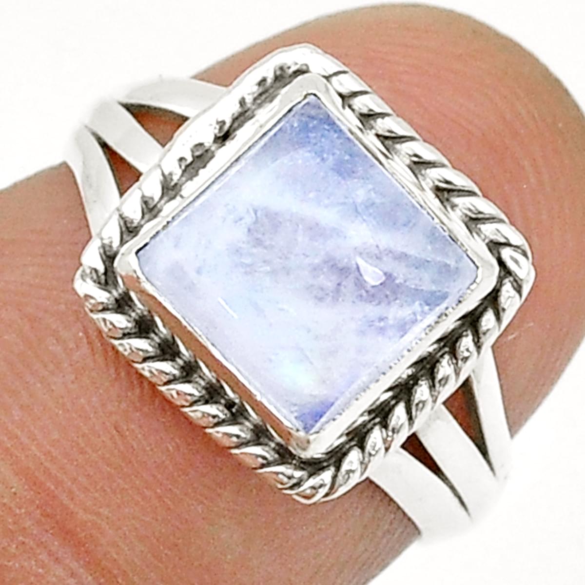 Natural Moonstone Ring, Size 5