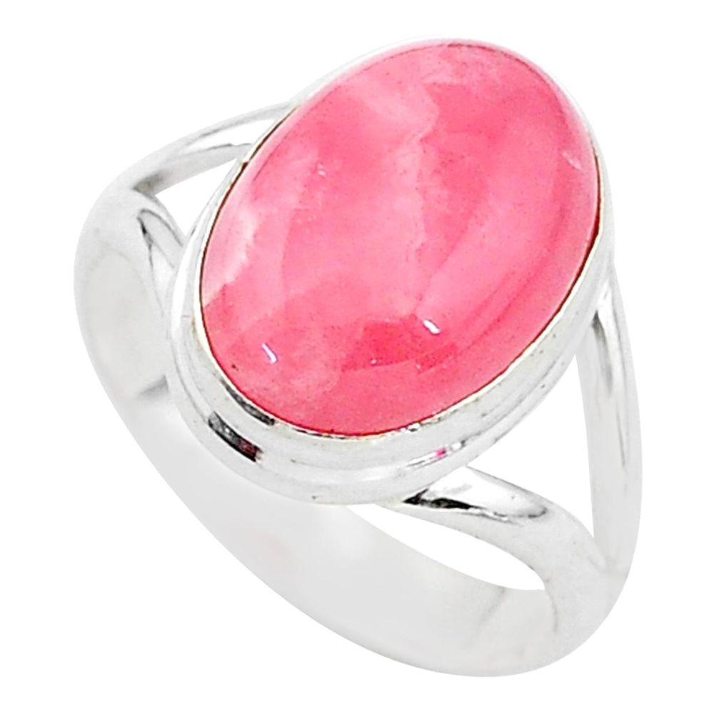 925 silver 6.33cts solitaire natural rhodochrosite inca rose ring size 7 t3477