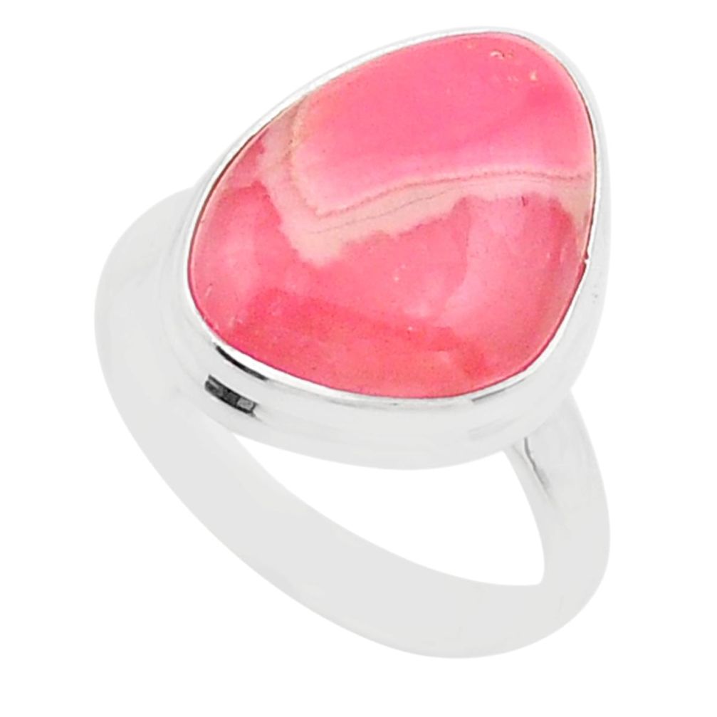 925 silver 12.07cts solitaire natural rhodochrosite inca rose ring size 8 t59258