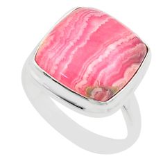 925 silver 13.57cts solitaire natural rhodochrosite inca rose ring size 9 t59255