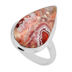 925 silver 14.56cts solitaire natural rosetta stone jasper ring size 9 y56537