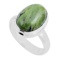 925 silver 6.07cts solitaire natural swiss imperial opal oval ring size 7 y43520