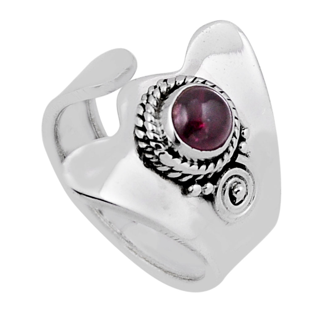 925 silver 0.98cts solitaire natural tourmaline adjustable ring size 6.5 n37153