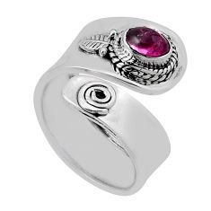 925 silver 1.14cts solitaire natural tourmaline adjustable ring size 6 n35383