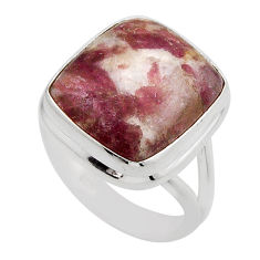 925 silver 9.04cts solitaire natural tourmaline in quartz ring size 7 y89118