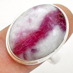 925 silver 17.55cts solitaire natural tourmaline in quartz ring size 9.5 u73043
