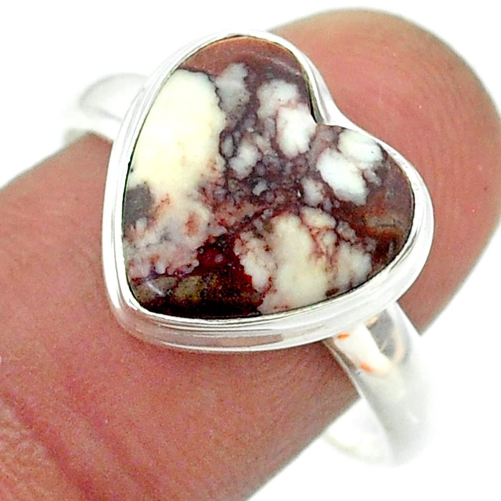 925 silver 6.36cts solitaire natural wild horse magnesite ring size 10 t55113