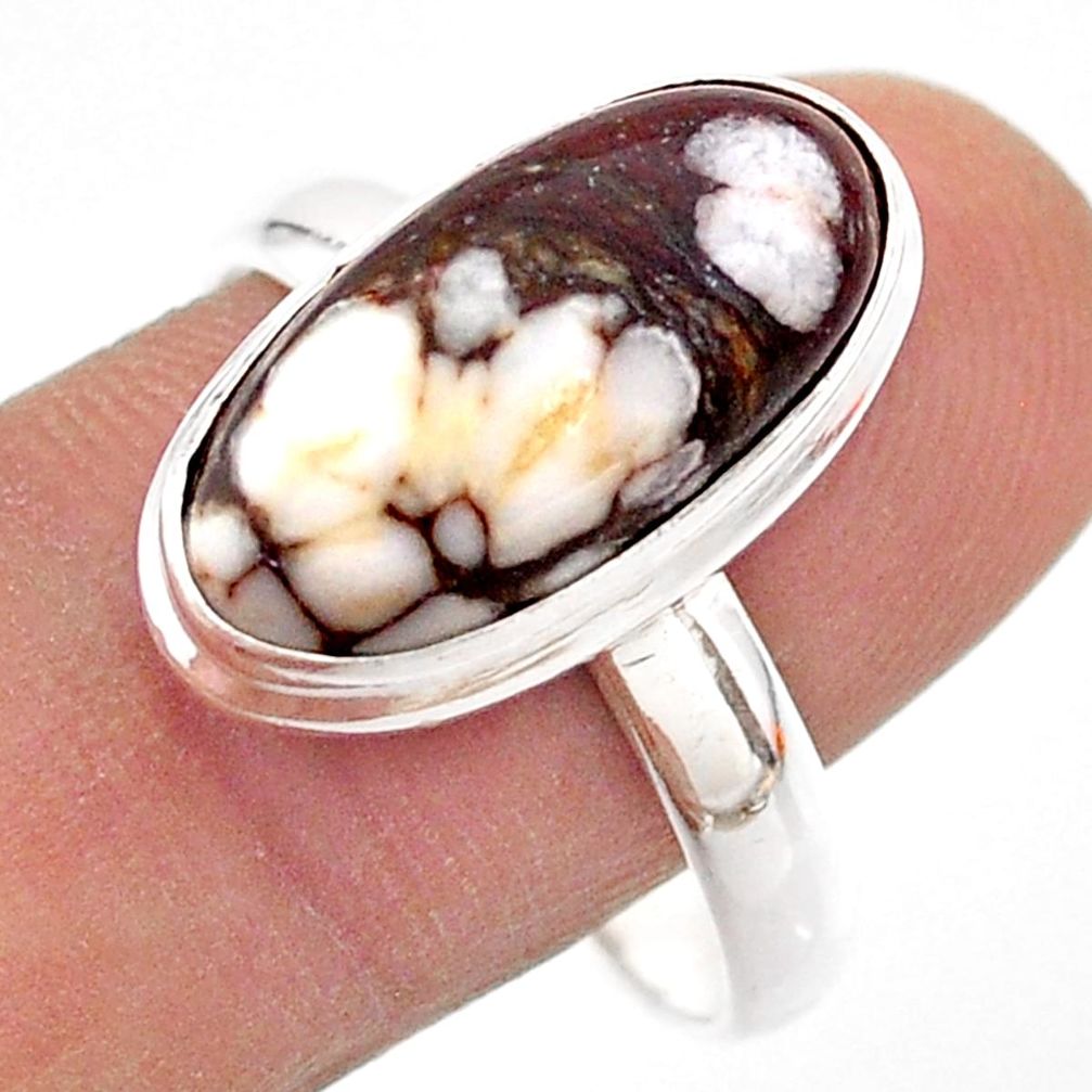 925 silver 8.14cts solitaire natural wild horse magnesite ring size 11 t61666
