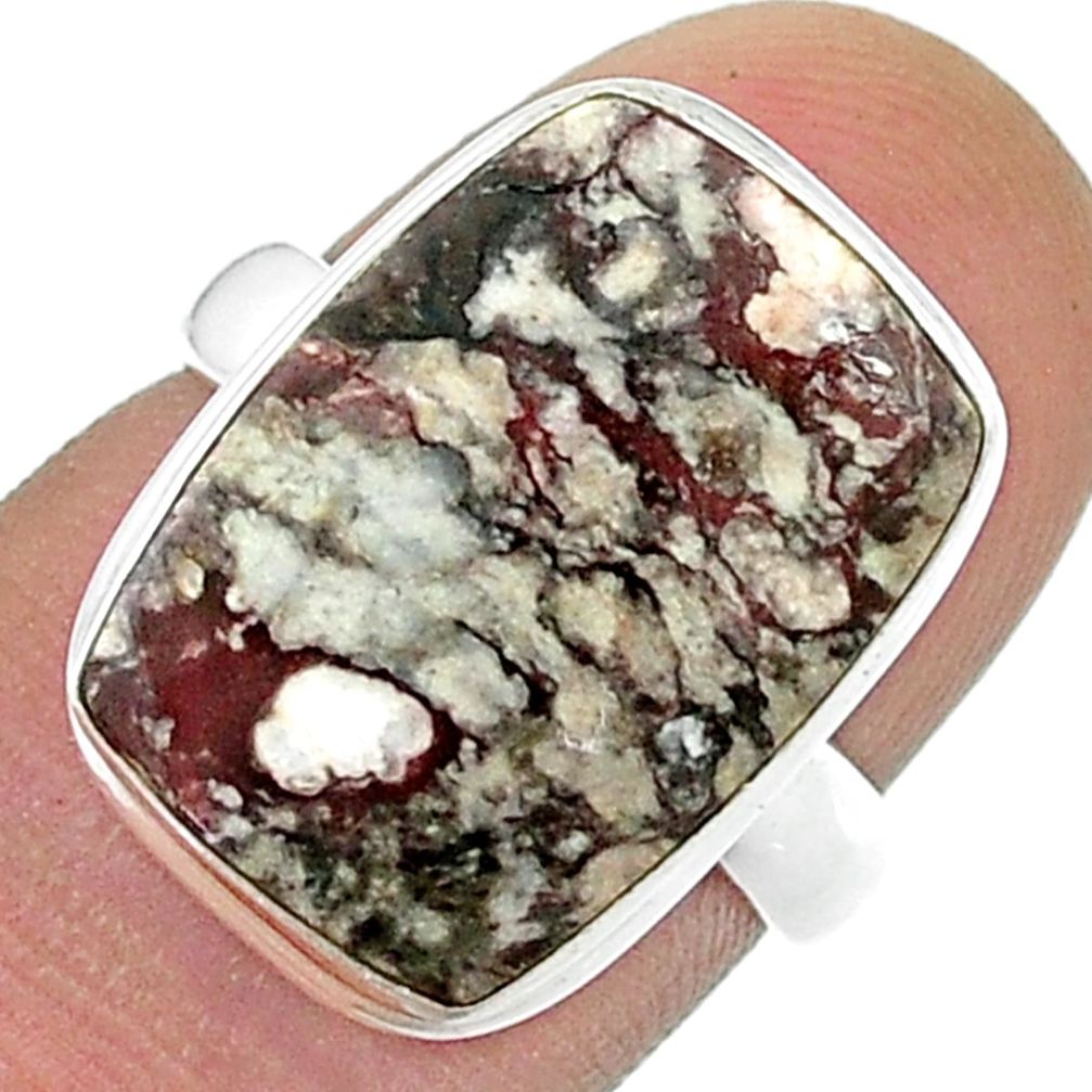 925 silver 10.06cts solitaire natural wild horse magnesite ring size 6 u47918