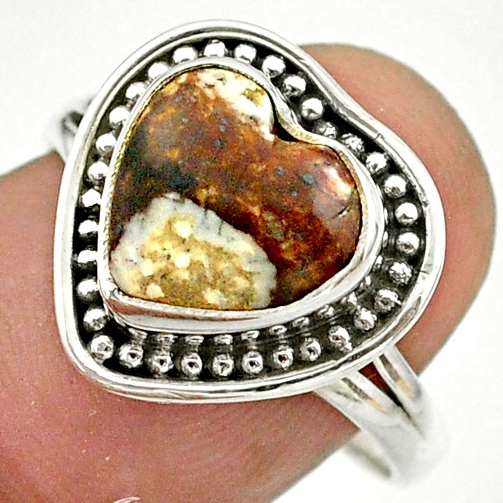 925 silver 5.54cts solitaire natural wild horse magnesite ring size 8.5 t41648