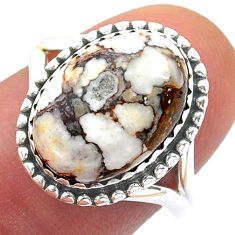 925 silver 6.11cts solitaire natural wild horse magnesite ring size 7.5 u57337