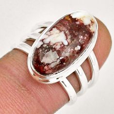 925 silver 8.42cts solitaire natural wild horse magnesite ring size 6.5 y9965