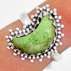 925 silver 5.53cts solitaire rainforest rhyolite jasper moon ring size 8 y12494