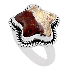 925 silver 8.22cts solitaire wild horse magnesite star fish ring size 7 n26273