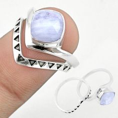 925 silver 3.40cts stackable natural rainbow moonstone 2 rings size 8 u20073