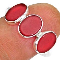 925 sterling silver 5.51cts 3 stone natural honey onyx ring jewelry size 7 y7643