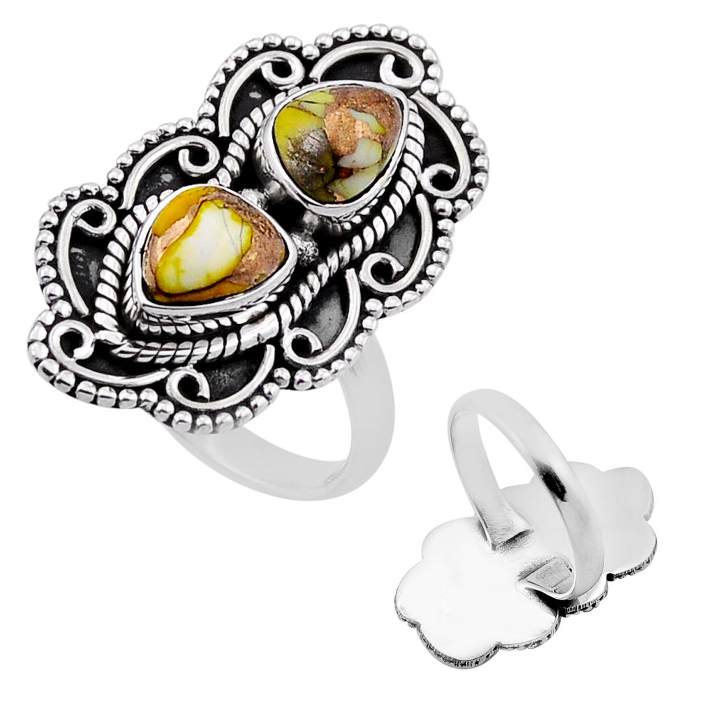 925 sterling silver 4.21cts back closed honey dahlia ring jewelry size 7 n48105