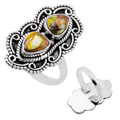 925 sterling silver 4.21cts back closed honey dahlia ring jewelry size 7 n48105