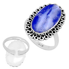925 sterling silver 8.93cts back closed natural plume agate ring size 8 n54537